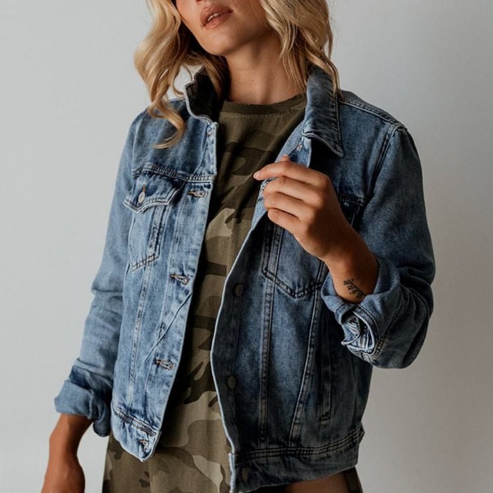 Lucky Brand Light Blue Denim Jean Jacket